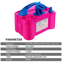 Load image into Gallery viewer, PCFING Electric Air Balloon Pump and Balloon Tying Tool in One,110V 600W Portable Dual Nozzles Electric Balloon Inflator for Party with Extra Accessories
