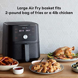 Instant Vortex 4-in-1 Air Fryer, 6 Quart, 4 One-Touch Programs, Air Fry, Roast, Bake, Reheat