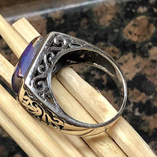 Load image into Gallery viewer, Gorgeous Purple Copper Turquoise 925 Sterling Silver Men&#39;s Ring Size 8.75, 9, 9.75, 10, 10.75, 11, 11.25, 11.75, 12, 12.25, 12.75, 13, 13.25, 13.75, 14
