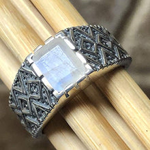 Load image into Gallery viewer, Natural Rainbow Moonstone 925 Solid Sterling Silver Men's Ring Size 8, 9, 10, 11, 12, 13
