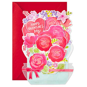 Hallmark Paper Wonder Displayable Pop Up Valentines Day Card (Flowers Valentine)