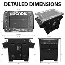 Load image into Gallery viewer, Creative Arcades Full Size Commercial Grade Cocktail Arcade Machine | 2 Player | 412 Games | 26" LCD Screen | Square Glass Top | LED | 2 Sanwa Joysticks | Trackball | 2 Stools | 3 Year Warranty
