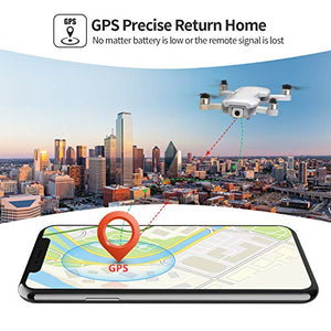 Holy Stone HS510 GPS Drone for Adults with 4K UHD Wifi Camera Anti-shake, FPV Quadcopter Foldable for Beginners with Brushless Motor, Return Home, Follow Me,2 Batteries and Storage Bag, Grey