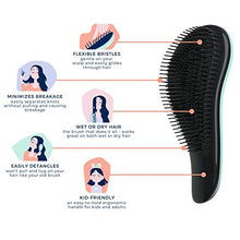 Load image into Gallery viewer, Crave Naturals Glide Thru Detangling Brush for Adults &amp; Kids Hair. Detangler Hairbrush for Natural, Curly, Straight, Wet or Dry Hair. Hair Brushes for Women. Styling Brush (Turquoise)
