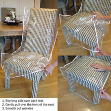 Load image into Gallery viewer, Evelots - Dining Room Chair Cover/Protector, No Dust/Spill/Pet Hair/Pet Claws, Clear (Set of 2)

