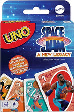 Load image into Gallery viewer, UNO Space Jam: A New Legacy Themed Card Game Featuring 112 Cards with Movie Graphics, Kid, Movie &amp; Sports Fan Gift Ages 7 Years &amp; Older.
