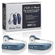 Load image into Gallery viewer, Digital Hearing Amplifier - (Pair of 2) Personal Hearing Enhancement Sound Amplifier, Rechargeable Digital Hearing Amplifier with All-Day Battery Life, Modern Blue
