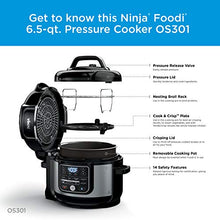 Load image into Gallery viewer, Ninja OS301 Foodi 10-in-1 Pressure Cooker and Air Fryer with Nesting Broil Rack, 6.5 Quart, Stainless Steel
