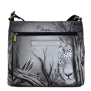 Anna by Anuschka Organizer Handbag | Genuine Leather | African Leopard