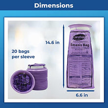 Load image into Gallery viewer, CareBag Emesis Bag with Super Absorbent Pouch- Absorbs 16 oz.– 20 Vomit Bags- No More Leaks and Splashes- Single Use- Reduces Odors- Easy Disposal- Medical Grade- by Cleanis
