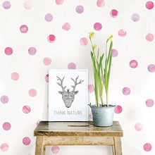 Load image into Gallery viewer, Wall Pops DWPK2466 Watercolor Dots Wall Art Kit, Pink
