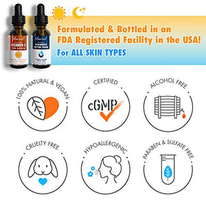Ebanel Vitamin C Serum Hyaluronic Acid Serum for Face - Ultimate Anti Aging Serum Set - Deep Hydrating, Visibly Plump, Firm & Smooth Skin, Brighten & Even Skin Tone, Reduce Redness & Inflammation