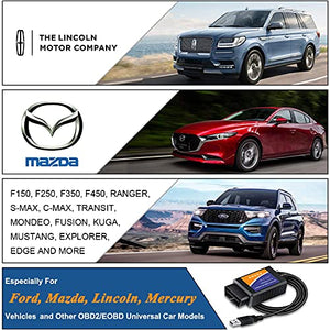 OBDMONSTER ELM327 FORScan OBD2 USB Adapter for Windows, ELMconfig Scanner with MS CAN/HS CAN Switch for F150 F250 Car and Light Truck, Diagnosis on Windows with V1.5 PIC18F25K80 Chip