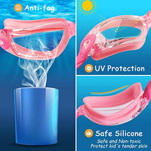 Load image into Gallery viewer, Kids Swim Goggles, 2 Packs Swimming Goggles for Kids Girls Boys and Child Age 4-16
