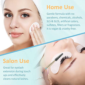 Eyelash Extension Cleanser, LANBENA Lash Shampoo, Eyelash Extension Shampoo, Lash Cleanser for Extensions, Lash Foam Cleanser, Chamomile Eyelash Cleaner, Paraben & Sulfate & Oil Free for Salon and Home Use (60ml 2 Fl Oz )