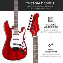 Load image into Gallery viewer, Best Choice Products 39in Full Size Beginner Electric Guitar Starter Kit w/Case, Strap, 10W Amp, Strings, Pick, Tremolo Bar - Cherry Red
