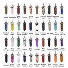 Load image into Gallery viewer, 24pcs All Natural Semi-Precious Gemstone Crystal Healing Hexagonal Point Pendant Bead
