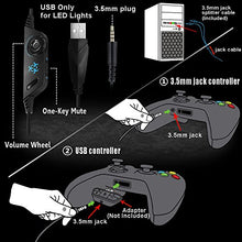 Load image into Gallery viewer, Gaming Headset with Mic LED Light On Ear Gaming Headphone PS4,3.5mm Wired Gaming Headset for PC Mac Laptop Gamer Headphone (Blue)
