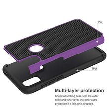 Load image into Gallery viewer, Sucnakp T-Mobile Revvl 4 Case TCL Revvl 4 Case Shock Absorption Drop Protection Hybrid Dual Layer Armor Defender Protective Cover for T-Mobile Revvl 4（FB Purple）
