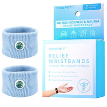Load image into Gallery viewer, Travel Wristbands,Anti-Nausea Acupressure Wristband for Motion or Morning Sickness, Adult, 1 Pair
