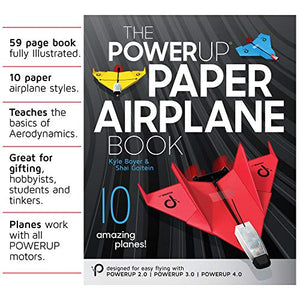 POWERUP 4.0 Smart Bundle - POWERUP 4.0 The Next-Generation Smartphone Controlled Paper Airplane Kit + Extra Propellers to Keep Your POWERUP 4.0 in Good Shape + PowerUp Awesome Paper Airplane Book