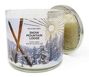 White Barn Bath and Body Works Snow Mountain Lodge 3 Wick Candle (2019)