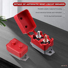 Load image into Gallery viewer, 4 Pieces DC 12V - 24V Automatic Reset Circuit Breaker Circuit Breaker with Cover Stud Bolt for Automotive and More (50 Amp)
