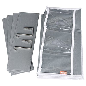 Univivi Door Hanging Organizer Nursery Closet Cabinet Baby Storage with 4 Large Pockets and 3 Small PVC Pockets for Cosmetics, Toys and Sundries (Grey)