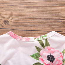 Load image into Gallery viewer, Newborn Baby Outfits Long Sleeve Striped Floral Shirt Dress T-Shirt Pants Headband Autumn Winter Newborn Infant Suit
