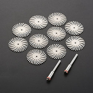 10Pcs 2500 Grit Radial Bristle Disc Brush Assortment Polisher Mandrel Wood Jewelry Ect-8 Grit +2Pcs Mandrel