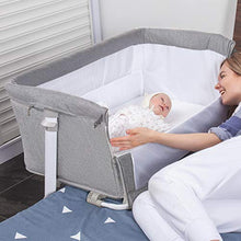 Load image into Gallery viewer, Baby Bassinet,RONBEI Bedside Sleeper,Baby Bed to Bed,Babies Crib Bed, Adjustable Portable Bed for Infant/Baby Boy/Baby Girl/Newborn (Light Grey)
