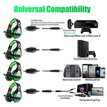 Load image into Gallery viewer, ENVEL Noise Cancelling Gaming Headset with 7.1 Surround Sound Stereo for PS4/Nintendo eShop Switch,Omnidirectional Microphone Vibration LED Light Compatible with Mac/PC/Laptop/Mac/PS3 Camo (Green)
