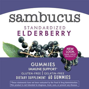 Nature's Way Sambucus Elderberry Gummies, 60 Gummies (2-Pack)