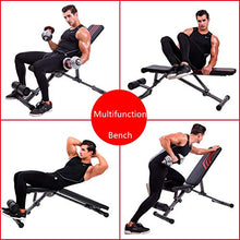 Load image into Gallery viewer, Adjustable Weight Bench Upgrade Utility Full Body Exercise Workout Bench Flat/Incline/Decline Bench Press for Home Gym Black
