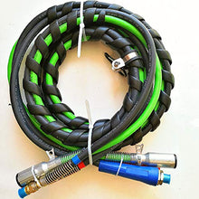 Load image into Gallery viewer, Trackon Parts 12 Ft. 3-in-1 Wrap Set, ABS Electrical and Rubber Air Line Hose Assemblies, for Semi Truck Tractor Trailer
