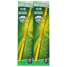 Load image into Gallery viewer, TICONDEROGA Pencils, Wood-Cased, Unsharpened, Graphite #2 HB Soft, Yellow, 96-Pack (13872)
