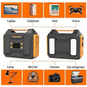 DenGaWa Portable Power Station 250Wh, Laptop Charger Lithium Battery Power Supply with 110V/250W Pure Sine Wave AC Output, DC USB Ports for Outdoors Camping Home Emergency