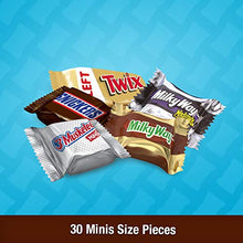 Load image into Gallery viewer, MARS Chocolate Favorites (SNICKERS, TWIX, 3 MUSKETEERS &amp; MILKY WAY) Minis Size Candy Bars Assorted Variety Mix, 8.9 Ounce Bag (Packaging may vary)
