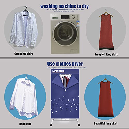 Load image into Gallery viewer, Clothes Dryer 1000W Portable Drying Rack 1.5 Meters Double layer Small Electric Wardrobe Home Apartments Travel RV Dryer Combo