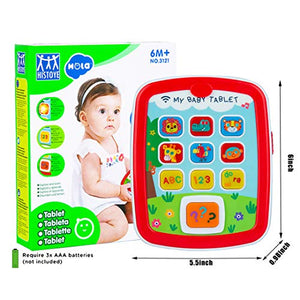HISTOYE Baby Learning Toys Tablets for 1 + Year Old,Toddlers Educational Toys Learn to Talk, Electronic Learning Pad for 1 2 Years Old, ABC, 123, Sounds and Lights Smart Tablet for Toddlers