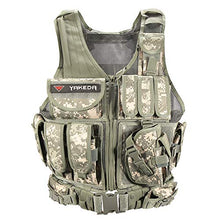 Load image into Gallery viewer, YAKEDA Tactical Vest Outdoor Ultra-Light Breathable Combat Training Vest Adjustable for Adults (ACU Camou)
