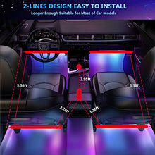 Load image into Gallery viewer, DR.CAR Interior Car Lights, RGBIC Car LED Lights with APP &amp; Remote Control, 16 Million Colors, Music Sync, Timing Function, Two-Lines Design 72 LED Lights for Car, DC 12V
