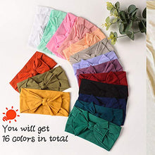 Load image into Gallery viewer, 16PCS Baby Nylon Headbands Hairbands Hair Bow Elastics for Baby Girls Newborn Infant Toddlers Kids
