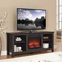 Load image into Gallery viewer, Walker Edison W58FP18ES Fireplace TV Stand , Espresso, 58&quot;
