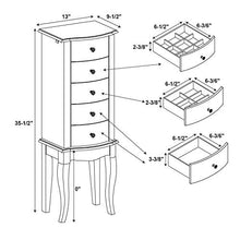 Load image into Gallery viewer, Powell Furniture Jewelry Armoire, White
