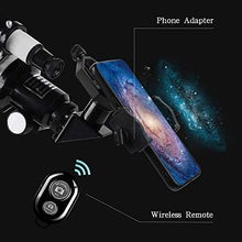 Load image into Gallery viewer, ToyerBee Telescope for Kids &amp;Adults &amp;Beginners,70mm Aperture 300mm Astronomical Refractor Telescope(15X-150X),Portable Travel Telescope with an Adjustable Tripod,A Phone Adapter&amp;A Wireless Remote
