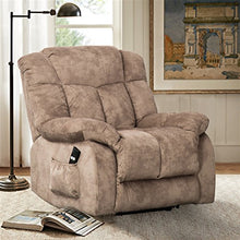 Load image into Gallery viewer, CANMOV Power Lift Recliner Chair for Elderly- Heavy Duty and Safety Motion Reclining Mechanism-Antiskid Fabric Sofa Living Room Chair with Overstuffed Design (Camel)
