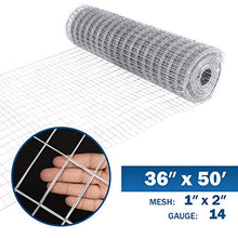Load image into Gallery viewer, Fencer Wire 14 Gauge Galvanized Welded Wire Mesh Size 1 inch x 2 inch (3 ft. x 50 ft.)
