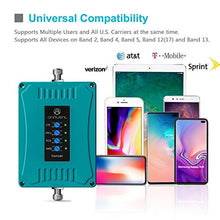 Load image into Gallery viewer, 5 Band Cell Phone Signal Booster for Home and Office - Work on All U.S. Carriers Verizon AT&amp;T T-Mobile Sprint - Cellular Repeater Amplifier Kit for Voice Call and Data Network
