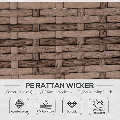 Load image into Gallery viewer, Outsunny 7-Piece Outdoor Rattan Sofa Set Wicker Patio Sectional Sets, Conversation Furniture Set with Cushions & Slat Plastic Wood Table, Grey